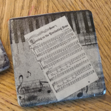 Load image into Gallery viewer, 1 set of Ceramic hymn coasters(4) or Hymn phrase
