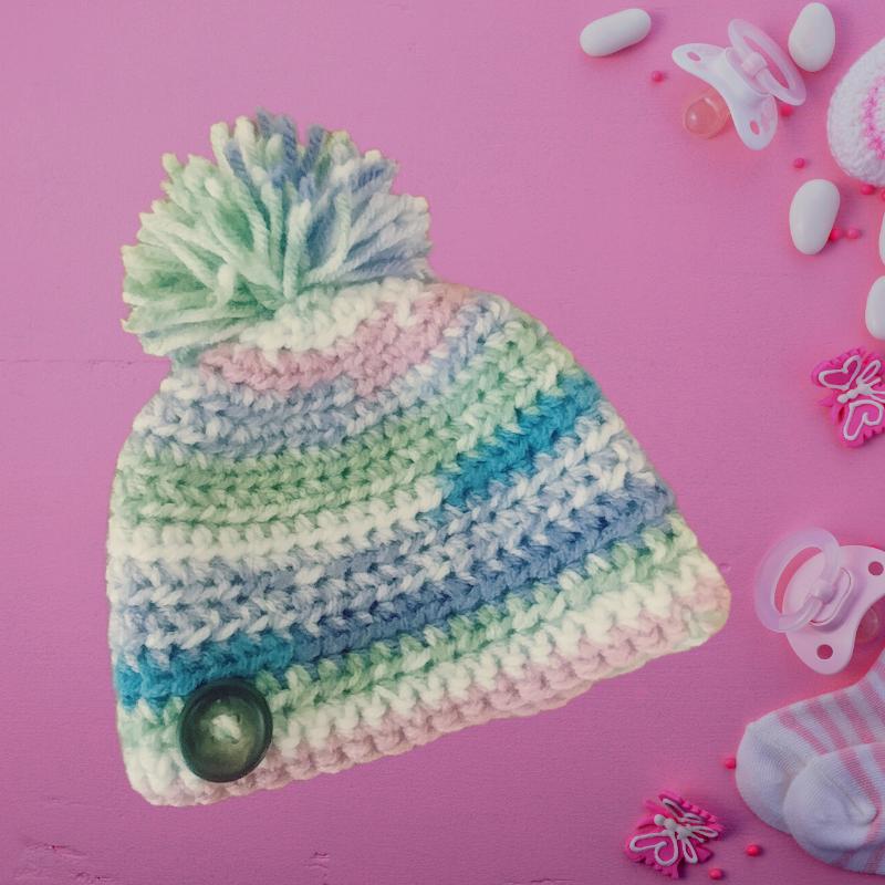 Newborn baby girl hat-Crochet hat