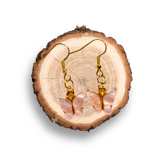 Load image into Gallery viewer, kmcdonalddesigns rose butterfly earrings.
